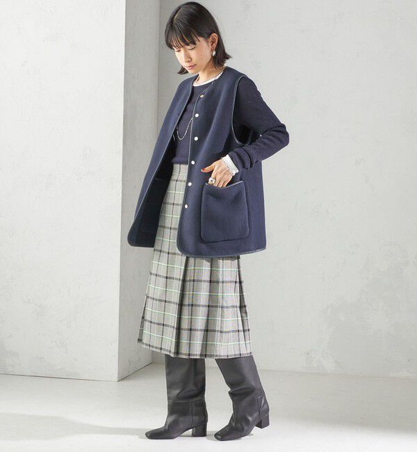 SHIPS for women「〈手洗い可能〉ボア フリース リバーシブル ベスト」|ベスト・ジレ|