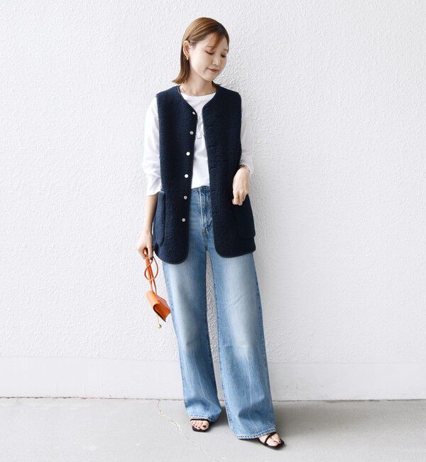 SHIPS for women「〈手洗い可能〉ボア フリース リバーシブル ベスト」|ベスト・ジレ|