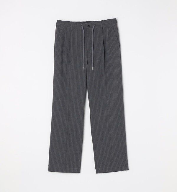 SHIPS any「SHIPS any: LIM BLESS ソリッド/ストライプ 2プリーツ セミワイド イージーパンツ(セットアップ対応)◇」|チノ|