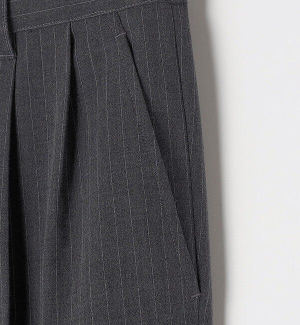 SHIPS any「SHIPS any: LIM BLESS ソリッド/ストライプ 2プリーツ セミワイド イージーパンツ(セットアップ対応)◇」|チノ|