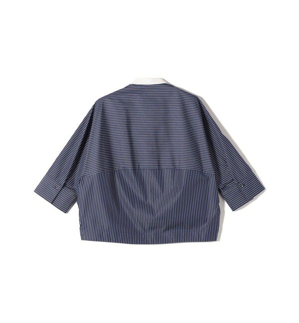 SHIPS for women「〈手洗い可能〉綿 ポリエステル ストライプ 羽織 シャツ」|シャツ・ブラウス|