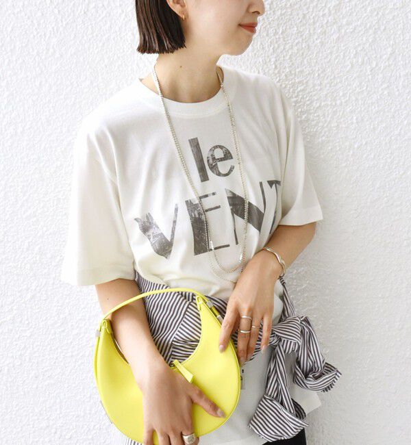 SHIPS for women「【WEB限定】コットン 天竺 ロゴ プリント TEE」|Tシャツ・カットソー|