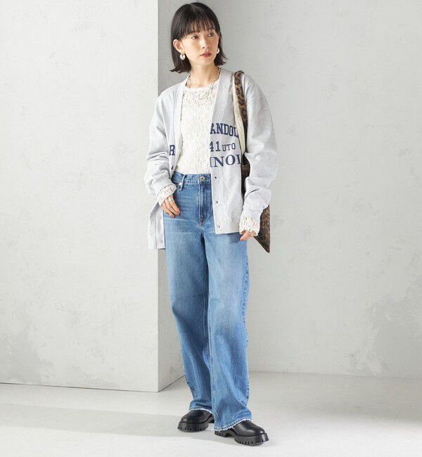 SHIPS for women「【SHIPS別注】Odub:Vネック ロゴ カーディガン」|カーディガン|