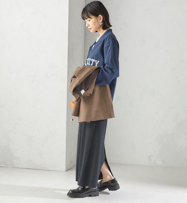 SHIPS for women「【SHIPS別注】Odub:Vネック ロゴ カーディガン」|カーディガン|