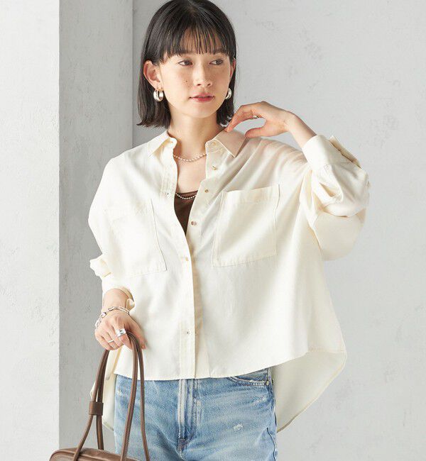 SHIPS for women「〈手洗い可能〉セルロース ツイル 羽織 シャツ」|シャツ・ブラウス|
