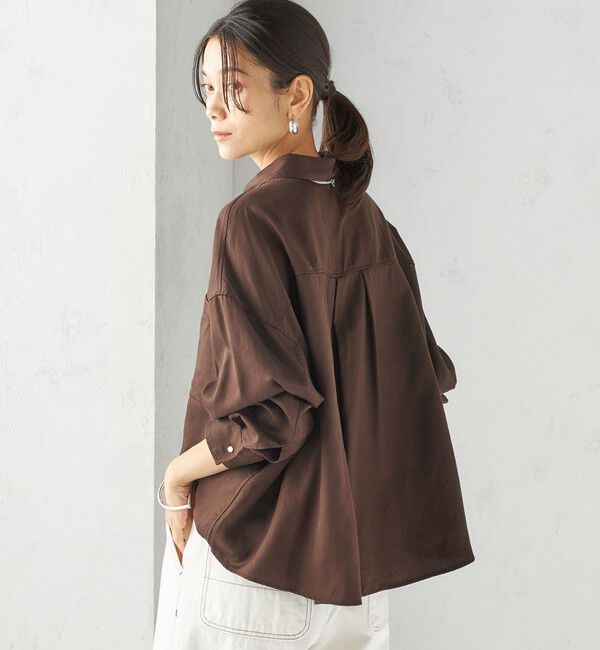 SHIPS for women「〈手洗い可能〉セルロース ツイル 羽織 シャツ」|シャツ・ブラウス|