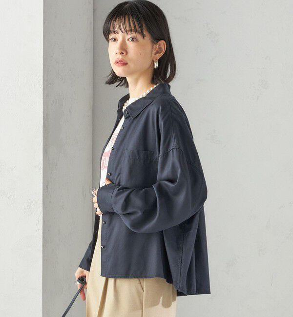 SHIPS for women「〈手洗い可能〉セルロース ツイル 羽織 シャツ」|シャツ・ブラウス|