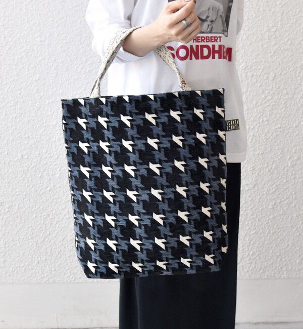 SHIPS any「【SHIPS any別注】BINDU: ジャカード 千鳥 トート バッグ」|トートバッグ|