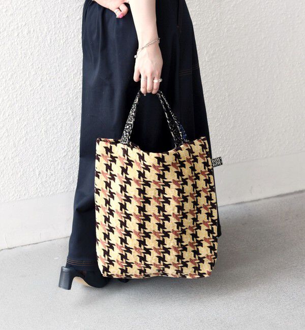 SHIPS any「【SHIPS any別注】BINDU: ジャカード 千鳥 トート バッグ」|トートバッグ|