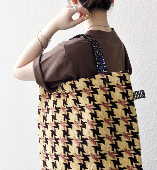 SHIPS any「【SHIPS any別注】BINDU: ジャカード 千鳥 トート バッグ」|トートバッグ|