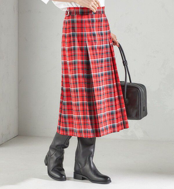 SHIPS for women「《一部追加予約》チェック ボックス プリーツ スカート」|スカート|