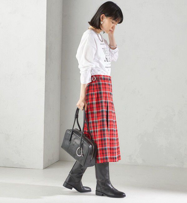 SHIPS for women「《一部追加予約》チェック ボックス プリーツ スカート」|スカート|