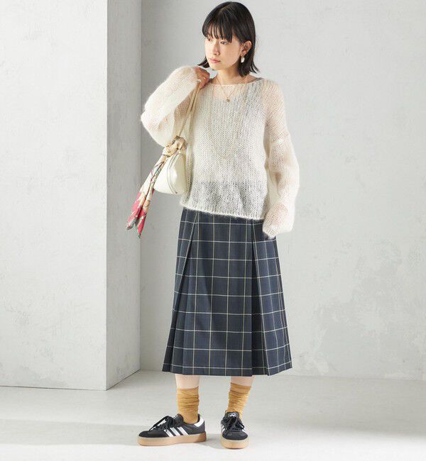SHIPS for women「《一部追加予約》チェック ボックス プリーツ スカート」|スカート|