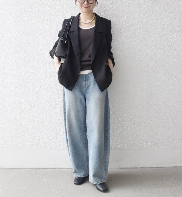 SHIPS any「《一部追加予約》SHIPS any:〈洗濯機可能〉ダブルクロス セミダブル ジャケット［NAVY BLUE］」|テーラードジャケット|