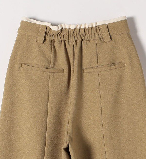 quaranciel「quaranciel:〈洗濯機可能〉ダブルクロス ウエスト ライン タック ワイド パンツ」|その他|