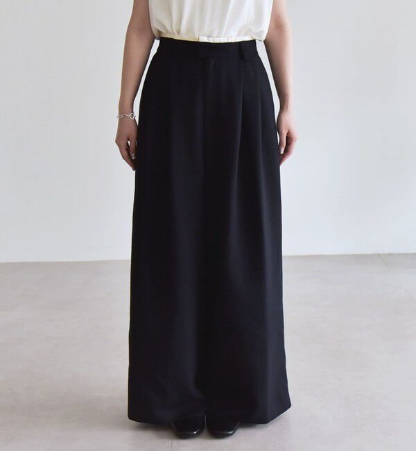 quaranciel「quaranciel:〈洗濯機可能〉ダブルクロス ウエスト ライン タック ワイド パンツ」|その他|