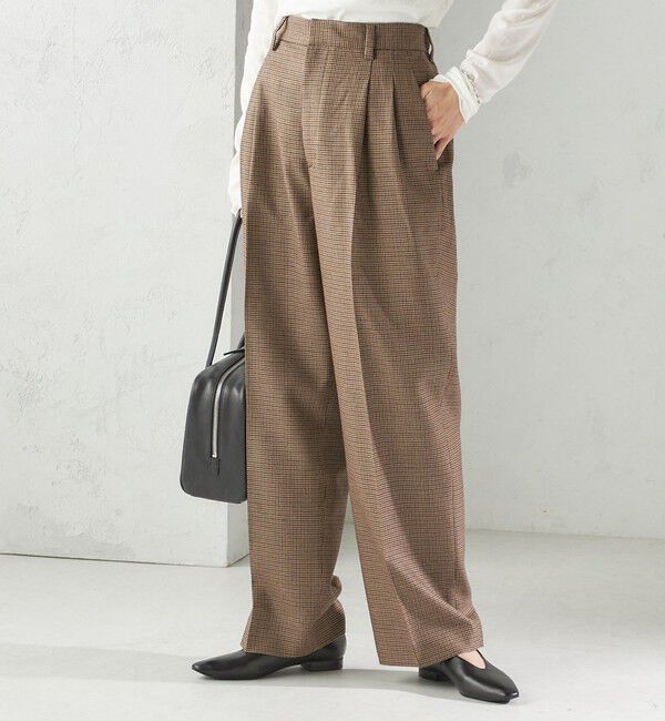 SHIPS for women「〈手洗い可能〉ウォッシャブル ウール タック パンツ」|その他|