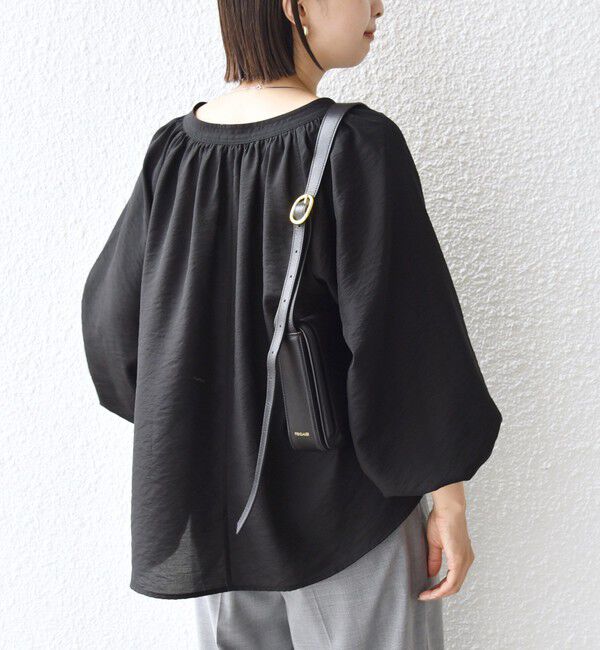 SHIPS for women「〈手洗い可能〉シアー タンブラー デザイン ギャザー ブラウス」|シャツ・ブラウス|