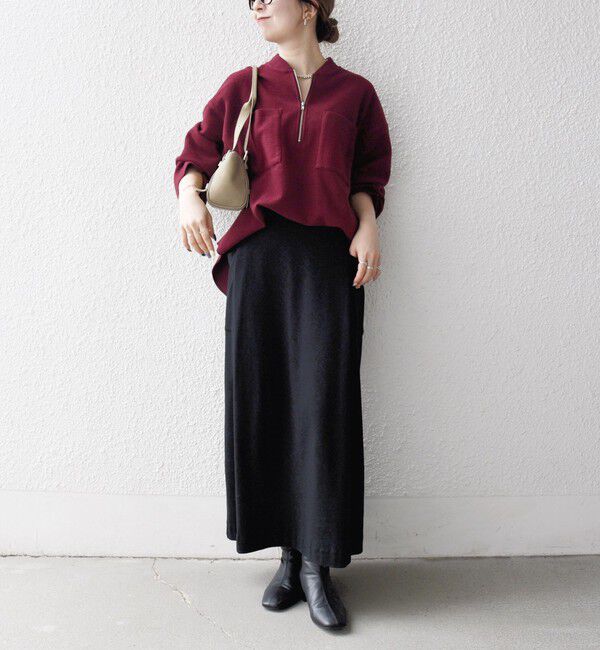 SHIPS any「SHIPS any:〈洗濯機可能〉フリース ライク ハーフジップ ポケット プルオーバー」|Tシャツ・カットソー|