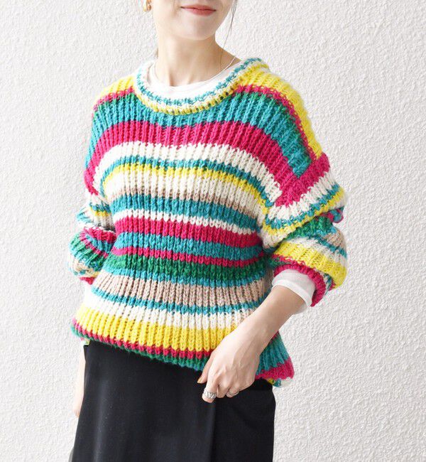 SHIPS any「SHIPS any:〈手洗い可能〉ロービング ルーズ ニット プルオーバー」|ニット・セーター|