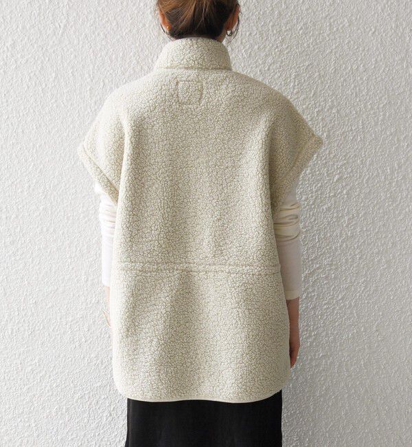 SHIPS any「SHIPS any:〈洗濯機可能〉ボア フリース スタンド ベスト」|ダウンベスト・ベスト|