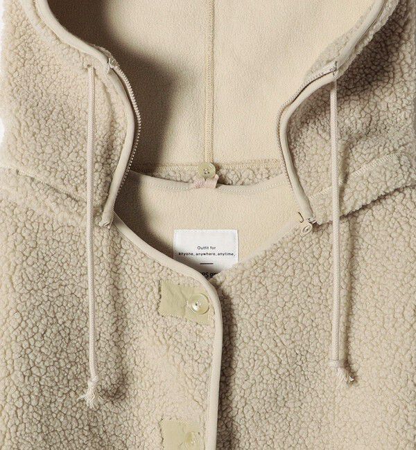 SHIPS any「SHIPS any:〈洗濯機可能〉ボア フリース 2WAY フーディー ブルゾン」|ブルゾン・スタジャン|