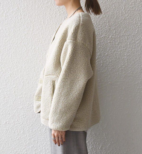 SHIPS any「SHIPS any:〈洗濯機可能〉ボア フリース 2WAY フーディー ブルゾン」|ブルゾン・スタジャン|