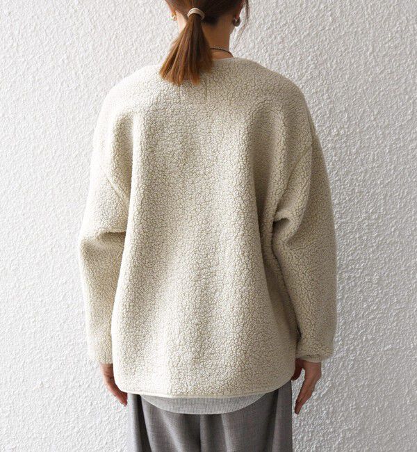 SHIPS any「SHIPS any:〈洗濯機可能〉ボア フリース 2WAY フーディー ブルゾン」|ブルゾン・スタジャン|