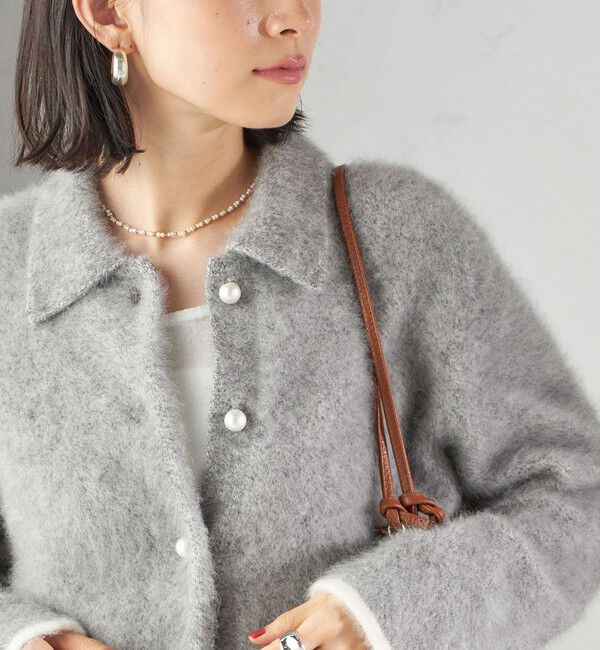 SHIPS for women「杢 フォックス カシミヤ ポロ ニット カーディガン」|カーディガン|