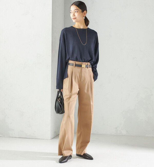 SHIPS for women「〈手洗い可能〉14G ウォッシャブル クルーネック ニット プルオーバー」|ニット・セーター|