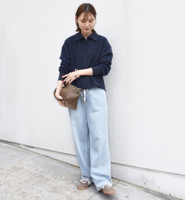 SHIPS for women「【WEB限定】〈手洗い可能〉ケーブル ジャージー ポロ プルオーバー」|Tシャツ・カットソー|