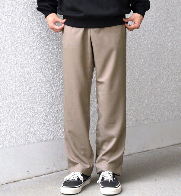 SHIPS any「SHIPS any:〈洗濯機可能/抗ピリング〉ウールライク 2プリーツ セミワイド イージーパンツ◇」|チノ|