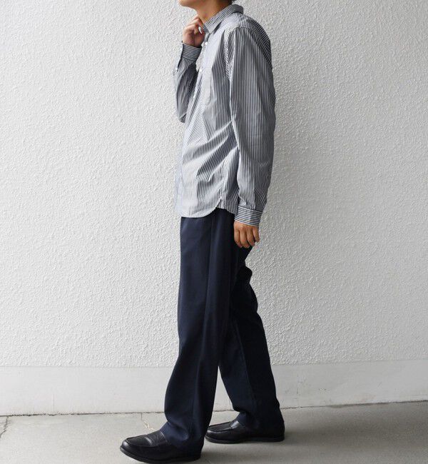 SHIPS any「SHIPS any:〈洗濯機可能/抗ピリング〉ウールライク 2プリーツ セミワイド イージーパンツ◇」|チノ|