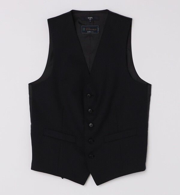 SHIPS Colors 「SHIPS Colors:〈洗濯機可能〉T/W スーツ ベスト(セットアップ対応可能)」|ベスト・ジレ|ブラック