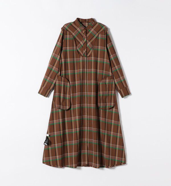 SHIPS any「SHIPS any:〈洗濯機可能〉チェック Aライン フレア シャツ ワンピース」|ワンピース|