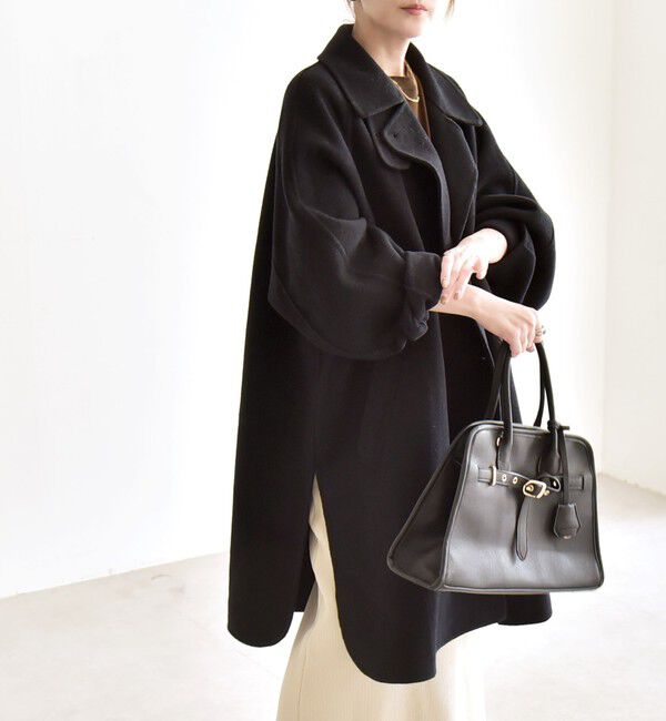 quaranciel「《一部追加予約》quaranciel: リバー スタンド & テーラード ダブルブレスト Aライン コート」|その他|