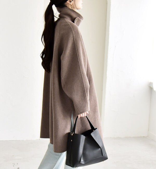 quaranciel「《一部追加予約》quaranciel: リバー スタンド & テーラード ダブルブレスト Aライン コート」|その他|