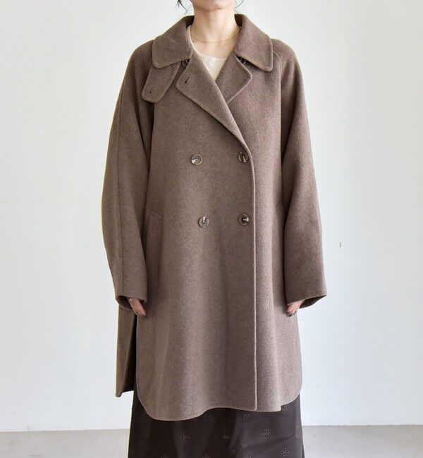 quaranciel「《一部追加予約》quaranciel: リバー スタンド & テーラード ダブルブレスト Aライン コート」|その他|