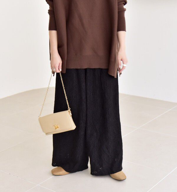 quaranciel「quaranciel:〈洗濯機可能〉フラワー レース ワイド パンツ」|その他|