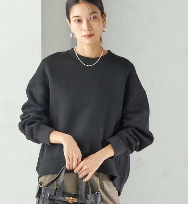 SHIPS for women「〈手洗い可能〉ラメ ダンボール カットソー」|Tシャツ・カットソー|ブラック