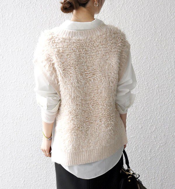 SHIPS any「SHIPS any: ループ ニット Vネック ベスト」|ベスト・ジレ|