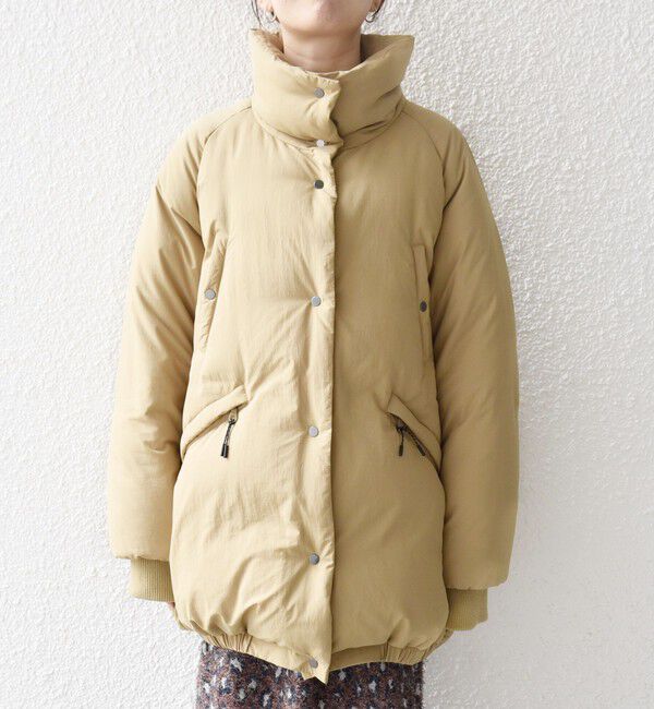 SHIPS any「SHIPS any: ナイロン スタンドカラー ダウン コクーン コート」|ダウン|