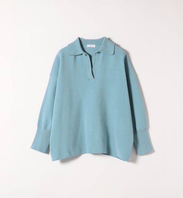 SHIPS any「SHIPS any:〈手洗い可能〉モールヤーン スキッパー ポロ ニット プルオーバー」|ニット・セーター|