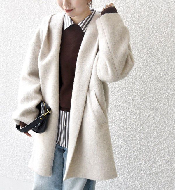 SHIPS any「SHIPS any: シャギー フーディー ガウン コート」|その他|