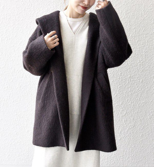 SHIPS any「SHIPS any: シャギー フーディー ガウン コート」|その他|