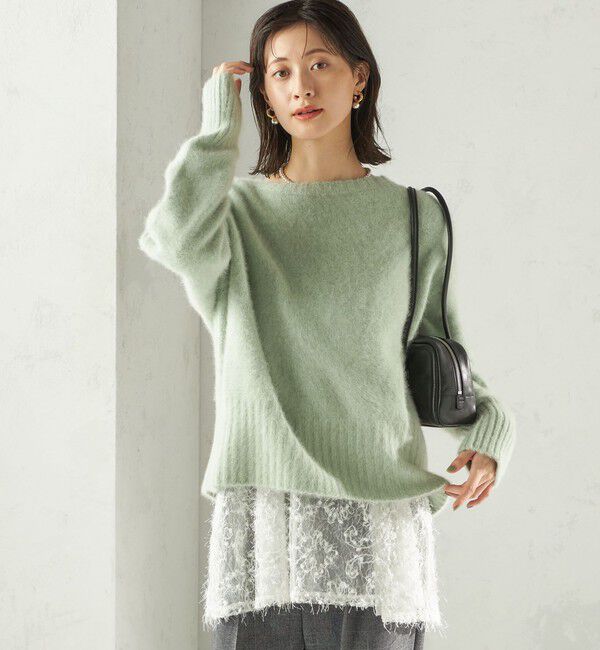 SHIPS for women「〈手洗い可能〉フォックス クルーネック ニット プルオーバー」|ニット・セーター|