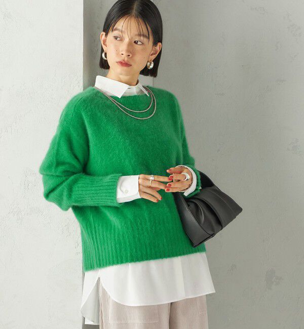 SHIPS for women「〈手洗い可能〉フォックス クルーネック ニット プルオーバー」|ニット・セーター|