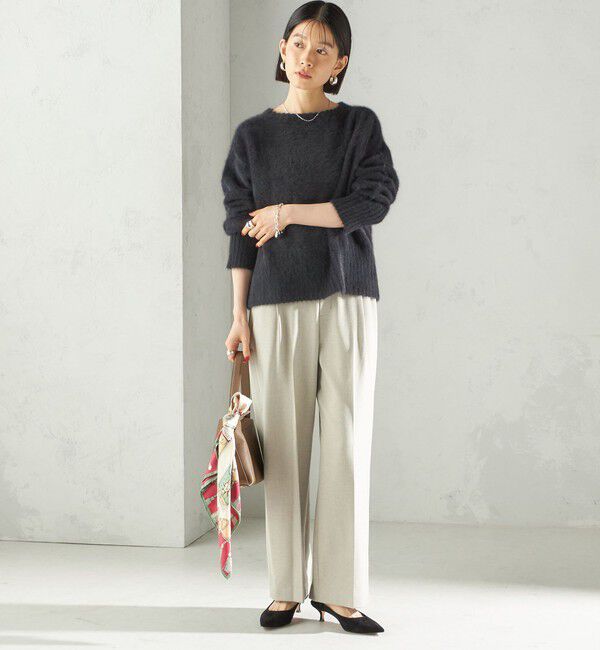 SHIPS for women「〈手洗い可能〉メルティ ウォーム タック ワイド パンツ」|その他|