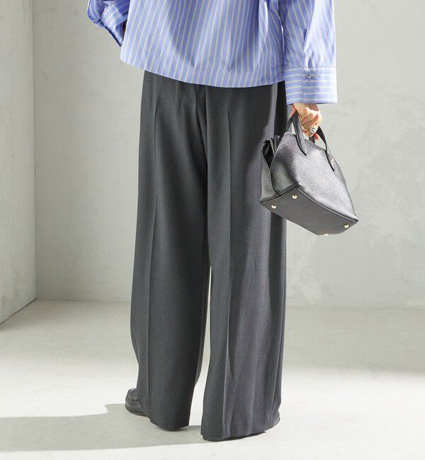 SHIPS for women「〈手洗い可能〉メルティ ウォーム タック ワイド パンツ」|その他|