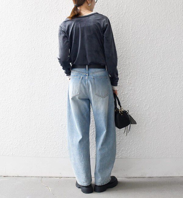 SHIPS any「SHIPS any:〈洗濯機可能〉ポリエステル ベロア 2way ヘンリーネック プルオーバー」|Tシャツ・カットソー|